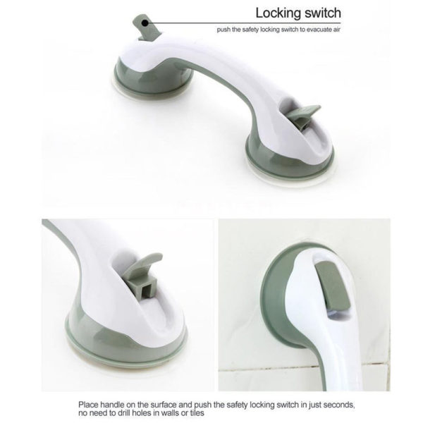 Bathroom Grab Bar with Suction Cup Handles 3
