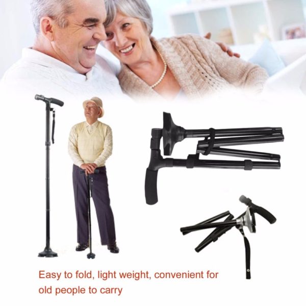 Walking Stick /Trail Hiking Pole with LED Light for Elderly 1